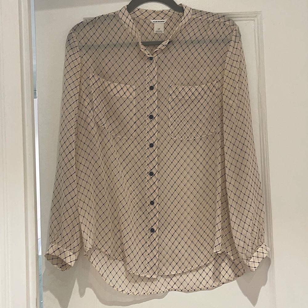 Club Monaco silk button down blouse